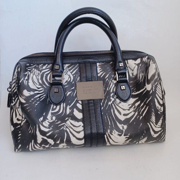 L.A.M.B. Bag by Gwen Stefani Black White Satchel Handbag Purse Luxury Designer - Picture 6 of 15